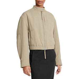 NWT Vince Cropped Bomber Jacket Khaki Green Size L